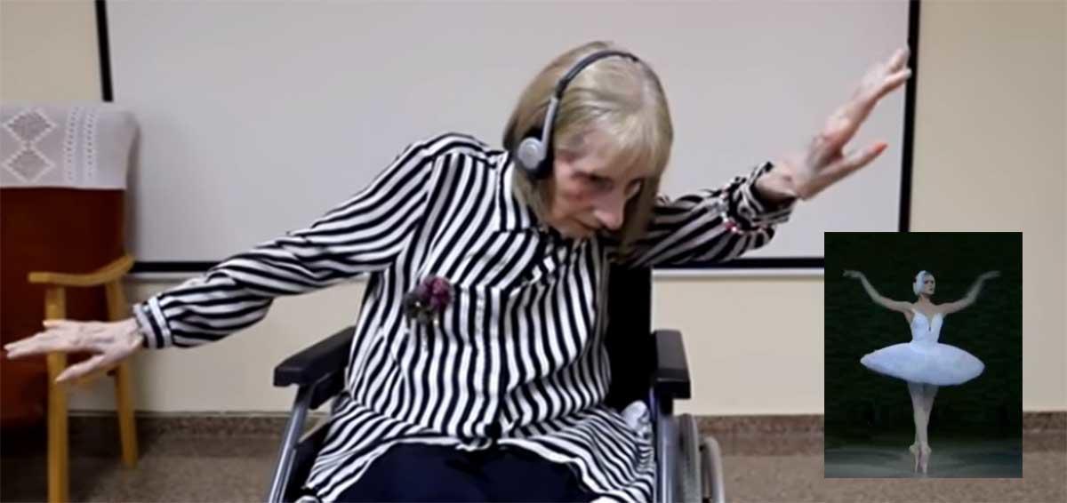 Video y emoción: la reacción de una bailarina con Alzheimer al escuchar “El lago