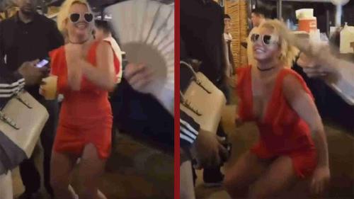 Captan a Britney Spears bailando banda en un bar de Mexico Captan a Britney Spears bailando banda en un bar de Mexico