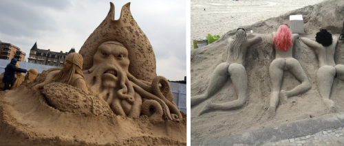 13+ obras de arte hechas con arena en la playa ¡vale la pena verlas!