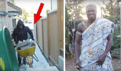 ¡asombroso este es el rey de áfrica pero trabaja como obrero en canadá!