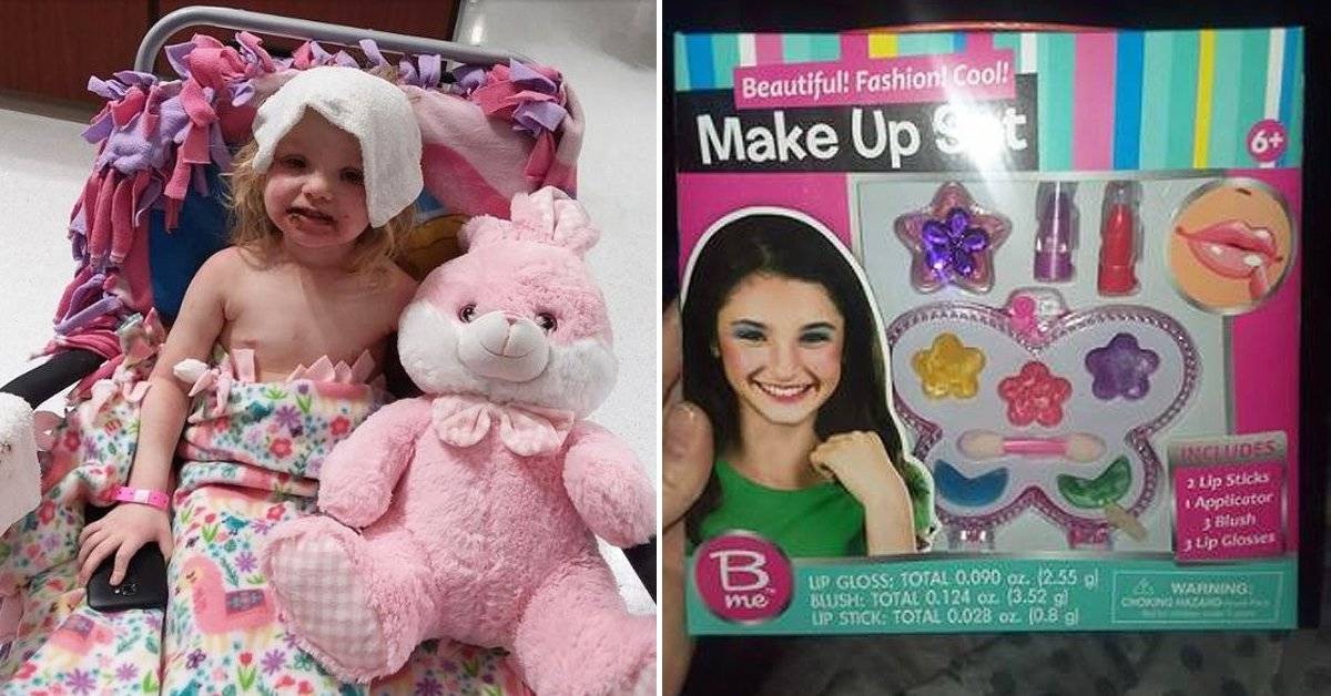 Los riesgos del maquillaje de juguete: esta niña terminó en el hospital