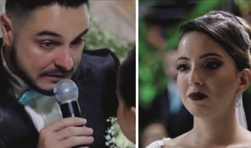 Lo que sucede con estas dos chicas y un hombre frente al altar el día de su b..