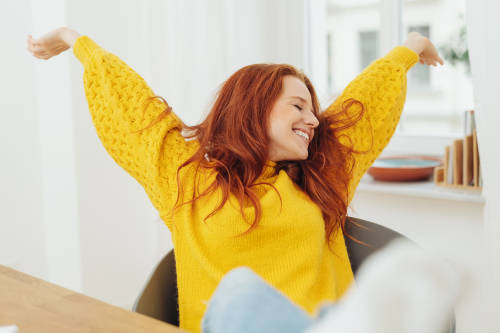 mujer feliz