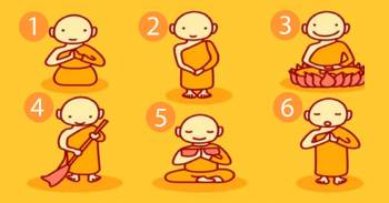 Elije uno de estos seis monjes budistas y descubre el mensaje que tiene para ti