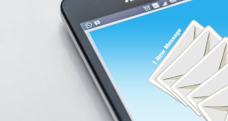 email Email en un celular